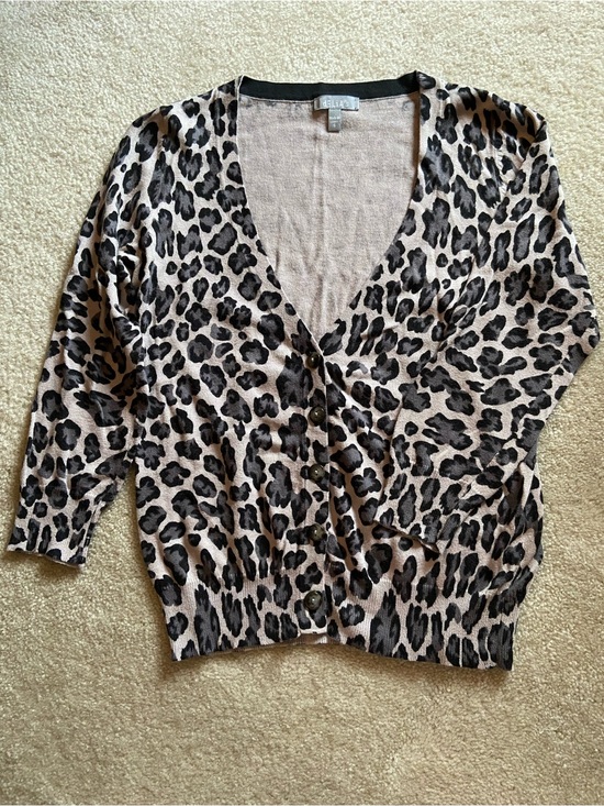 dELiA*s Sweaters - Delia’s Leopard Print Cardigan 3/4 sleeve